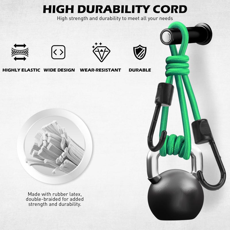 SEDY 60-Piece Bungee Cords Assorted Sizes - 10" 18" 24" 32" 40" Bungee Cords with Hooks, Heavy Duty Outdoor, Large Medium Small Mini Elastic Canopy Tarp Bungee Ball Ties Tarp Clips Organizer - Image 5